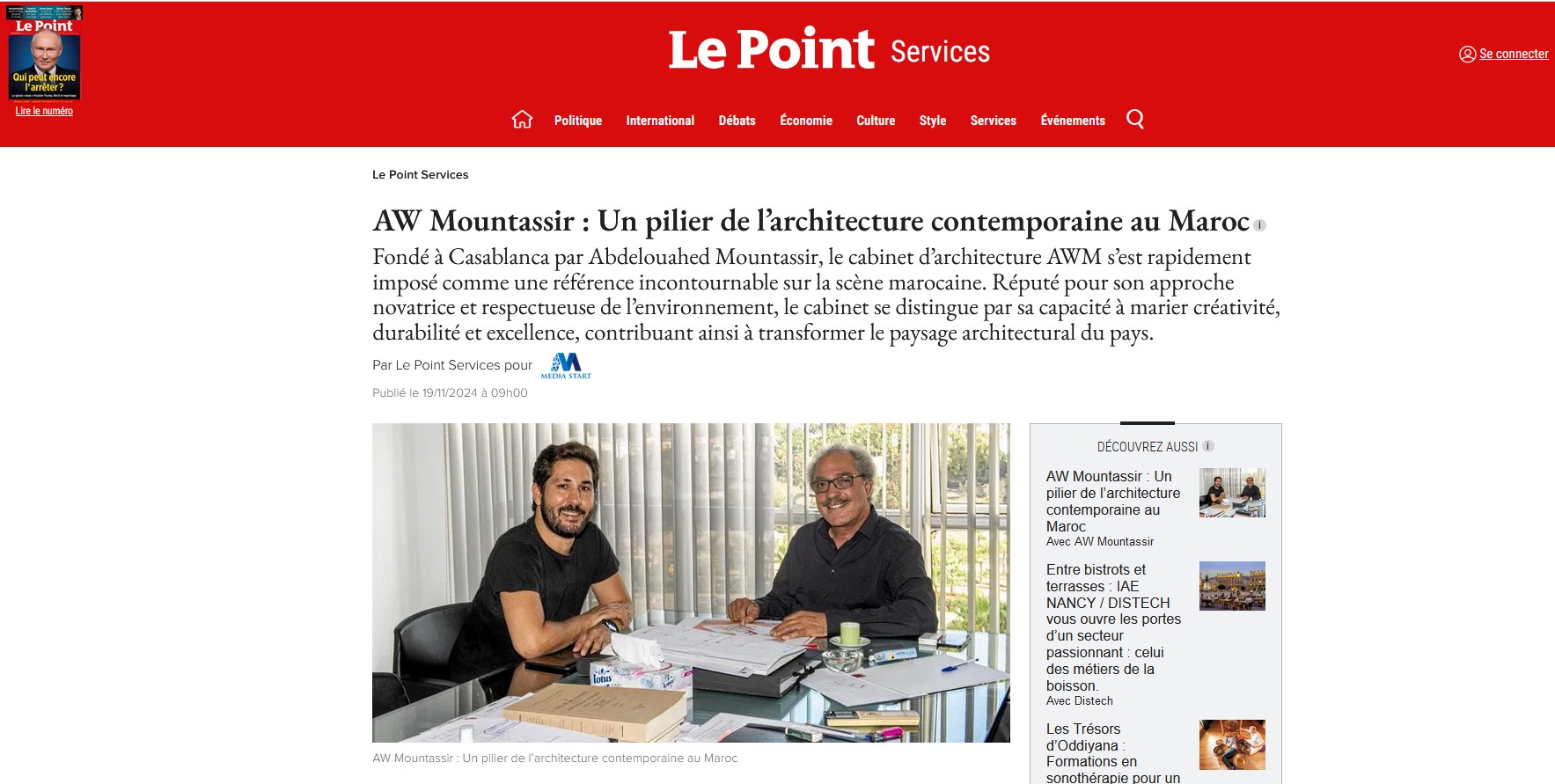AWM un pilier de l’architecture contemporaine au Maroc 
